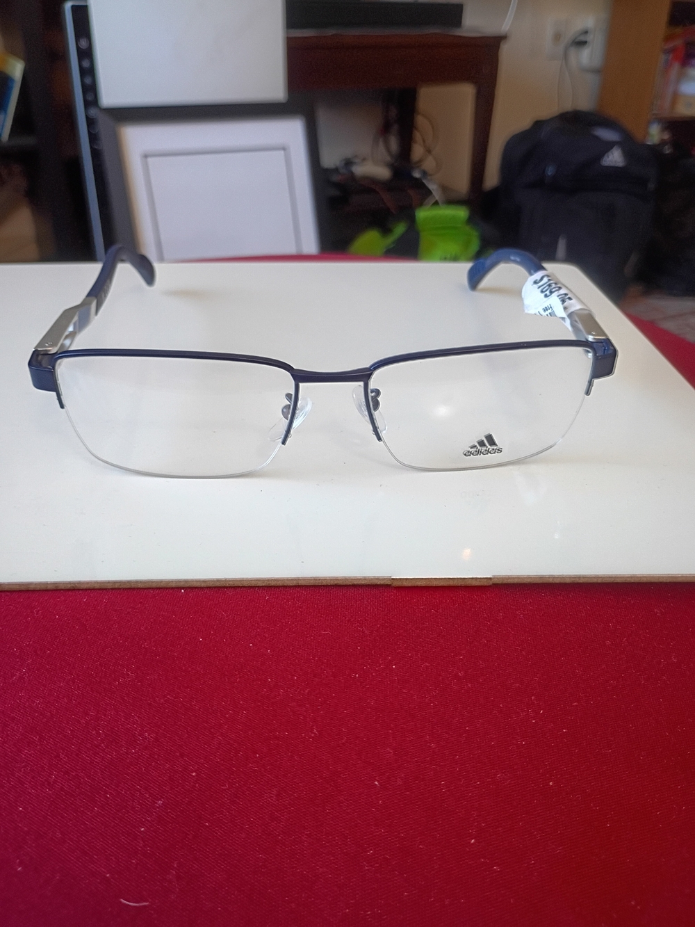 Adidas Men's Navy Half-Rim Glasses Frame